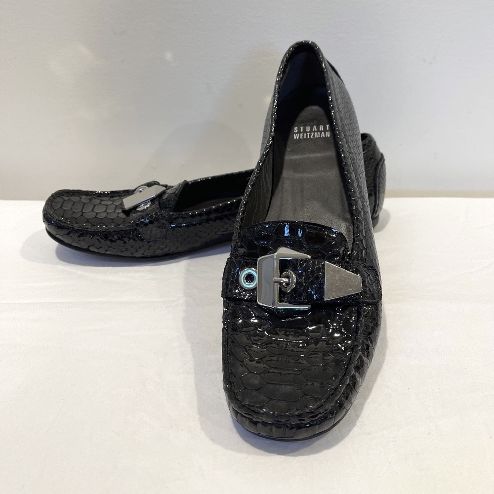 Stuart Weitzman black driving Moc